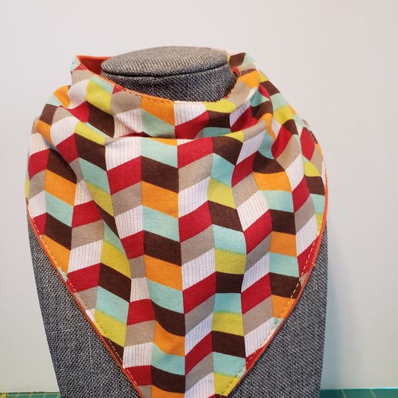 Handmade Lined Baby Drool Bandanas Set Of 3 - Picture 3 of 9